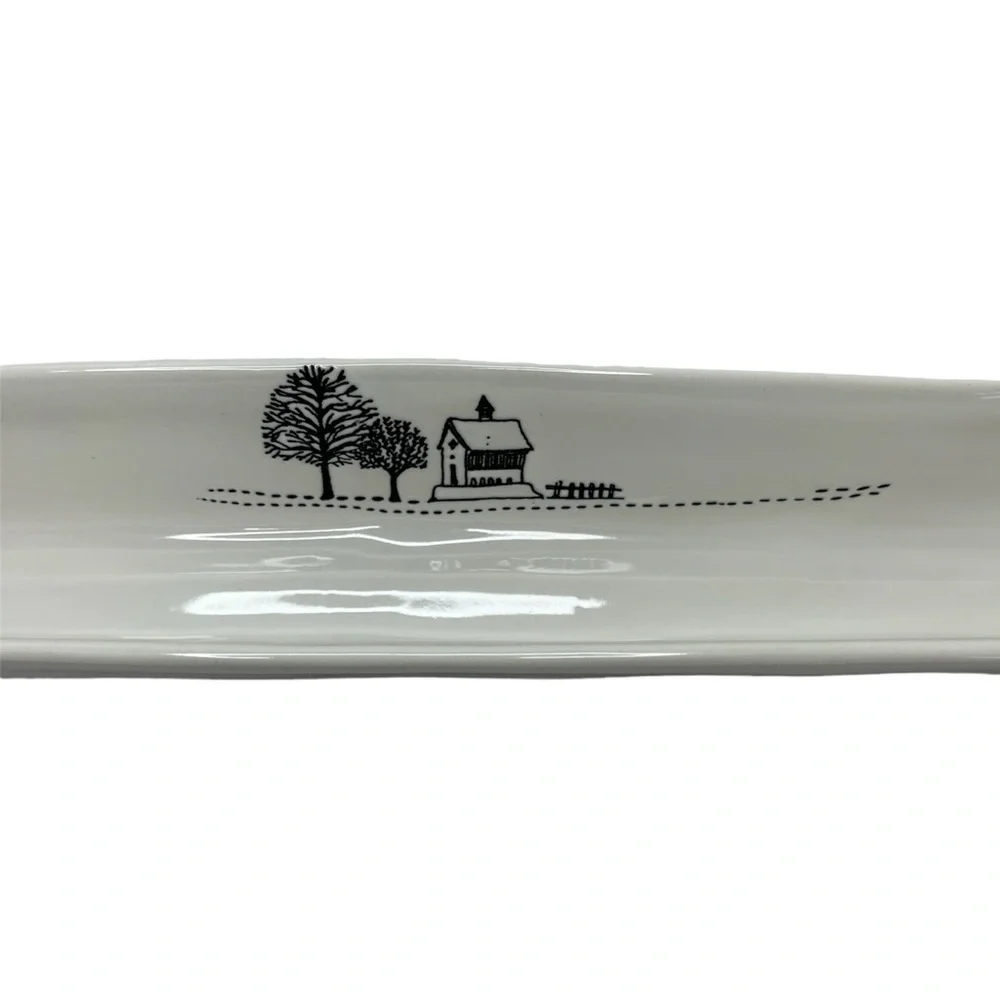 Pier 1 Imports Tuscany Scene Appetizer Cracker Server Dish Farmhouse Country HTF